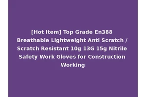 [Hot Item] Top Grade En388 Breathable Lightweight Anti Scratch / Scratch Resistant 10g 13G 15g Nitrile Safety Work Gloves for Construction Working