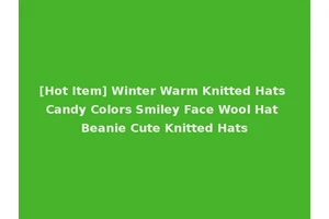 [Hot Item] Winter Warm Knitted Hats Candy Colors Smiley Face Wool Hat Beanie Cute Knitted Hats