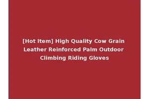 [Hot Item] High Quality Cow Grain Leather Reinforced Palm Outdoor Climbing Riding Gloves