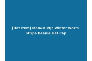 [Hot Item] Men's Winter Warm Stripe Beanie Hat Cap