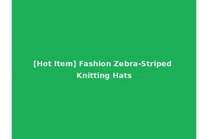 [Hot Item] Fashion Zebra-Striped Knitting Hats
