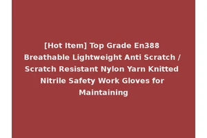 [Hot Item] Top Grade En388 Breathable Lightweight Anti Scratch / Scratch Resistant Nylon Yarn Knitted Nitrile Safety Work Gloves for Maintaining