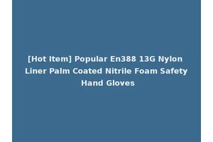 [Hot Item] Popular En388 13G Nylon Liner Palm Coated Nitrile Foam Safety Hand Gloves