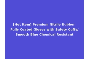 [Hot Item] Premium Nitrile Rubber Fully Coated Gloves with Safety Cuffs/Smooth Blue Chemical Resistant