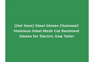 [Hot Item] Steel Gloves Chainmail Stainless Steel Mesh Cut Resistant Gloves for Electric Saw Tailor