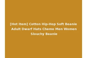 [Hot Item] Cotton Hip-Hop Soft Beanie Adult Dwarf Hats Chemo Men Women Slouchy Beanie