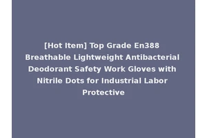 [Hot Item] Top Grade En388 Breathable Lightweight Antibacterial Deodorant Safety Work Gloves with Nitrile Dots for Industrial Labor Protective