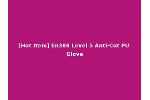 [Hot Item] En388 Level 5 Anti-Cut PU Glove