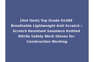 [Hot Item] Top Grade En388 Breathable Lightweight Anti Scratch / Scratch Resistant Seamless Knitted Nitrile Safety Work Gloves for Construction Working