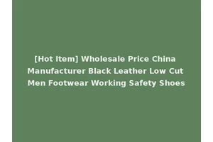 [Hot Item] Wholesale Price China Manufacturer Black Leather Low Cut Men Footwear Working Safety Shoes