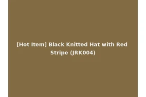 [Hot Item] Black Knitted Hat with Red Stripe (JRK004)