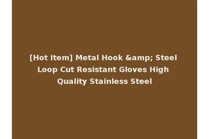 [Hot Item] Metal Hook &amp; Steel Loop Cut Resistant Gloves High Quality Stainless Steel