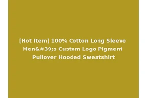 [Hot Item] 100% Cotton Long Sleeve Men's Custom Logo Pigment Pullover Hooded Sweatshirt