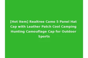 [Hot Item] Realtree Camo 5 Panel Hat Cap with Leather Patch Cool Camping Hunting Camouflage Cap for Outdoor Sports