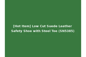 [Hot Item] Low Cut Suede Leather Safety Shoe with Steel Toe (SN5385)