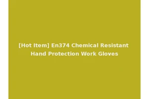[Hot Item] En374 Chemical Resistant Hand Protection Work Gloves