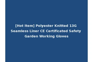 [Hot Item] Polyester Knitted 13G Seamless Liner CE Certificated Safety Garden Working Gloves