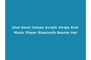 [Hot Item] Unisex Acrylic Stripe Knit Music Player Bluetooth Beanie Hat