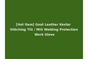 [Hot Item] Goat Leather Kevlar Stitching TIG / MIG Welding Protection Work Glove