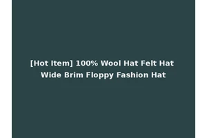 [Hot Item] 100% Wool Hat Felt Hat Wide Brim Floppy Fashion Hat