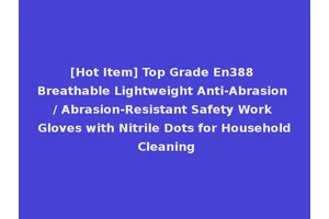 [Hot Item] Top Grade En388 Breathable Lightweight Anti-Abrasion / Abrasion-Resistant Safety Work Gloves with Nitrile Dots for Household Cleaning