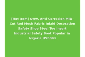 [Hot Item] Gww, Anti-Corrosion MID-Cut Red Mesh Fabric Inlaid Decoration Safety Shoe Steel Toe Insert Industrial Safety Boot Popular in Nigeria HSB093