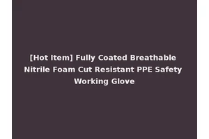 [Hot Item] Fully Coated Breathable Nitrile Foam Cut Resistant PPE Safety Working Glove