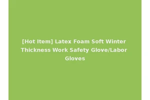 [Hot Item] Latex Foam Soft Winter Thickness Work Safety Glove/Labor Gloves