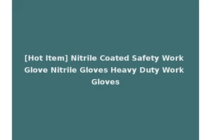 [Hot Item] Nitrile Coated Safety Work Glove Nitrile Gloves Heavy Duty Work Gloves