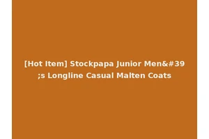 [Hot Item] Stockpapa Junior Men's Longline Casual Malten Coats