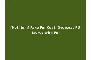 [Hot Item] Fake Fur Coat, Overcoat PU Jackey with Fur