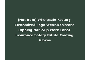 [Hot Item] Wholesale Factory Customized Logo Wear-Resistant Dipping Non-Slip Work Labor Insurance Safety Nitrile Coating Gloves