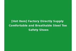 [Hot Item] Factory Directly Supply Comfortable and Breathable Steel Toe Safety Shoes