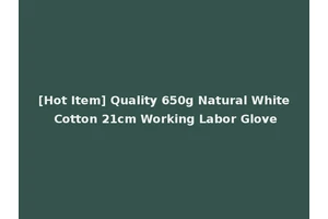 [Hot Item] Quality 650g Natural White Cotton 21cm Working Labor Glove