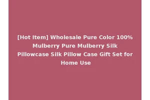 [Hot Item] Wholesale Pure Color 100% Mulberry Pure Mulberry Silk Pillowcase Silk Pillow Case Gift Set for Home Use