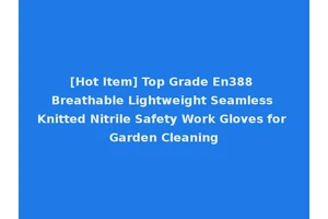 [Hot Item] Top Grade En388 Breathable Lightweight Seamless Knitted Nitrile Safety Work Gloves for Garden Cleaning
