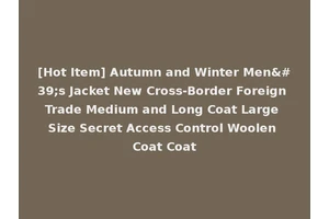 [Hot Item] Autumn and Winter Men's Jacket New Cross-Border Foreign Trade Medium and Long Coat Large Size Secret Access Control Woolen Coat Coat