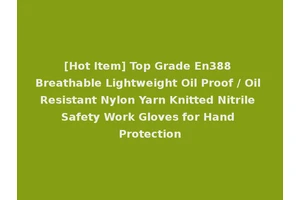 [Hot Item] Top Grade En388 Breathable Lightweight Oil Proof / Oil Resistant Nylon Yarn Knitted Nitrile Safety Work Gloves for Hand Protection
