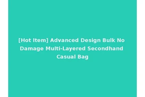 [Hot Item] Advanced Design Bulk No Damage Multi-Layered Secondhand Casual Bag