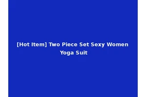 [Hot Item] Two Piece Set Sexy Women Yoga Suit