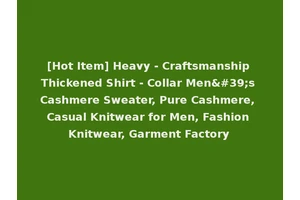 [Hot Item] Heavy - Craftsmanship Thickened Shirt - Collar Men's Cashmere Sweater, Pure Cashmere, Casual Knitwear for Men, Fashion Knitwear, Garment Factory