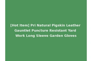 [Hot Item] Pri Natural Pigskin Leather Gauntlet Puncture Resistant Yard Work Long Sleeve Garden Gloves