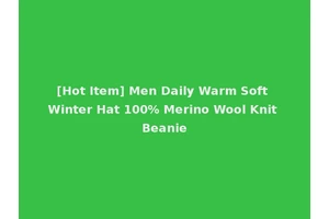 [Hot Item] Men Daily Warm Soft Winter Hat 100% Merino Wool Knit Beanie