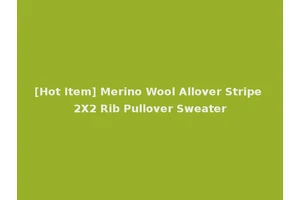 [Hot Item] Merino Wool Allover Stripe 2X2 Rib Pullover Sweater