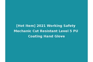 [Hot Item] 2021 Working Safety Mechanic Cut Resistant Level 5 PU Coating Hand Glove