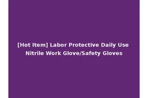 [Hot Item] Labor Protective Daily Use Nitrile Work Glove/Safety Gloves