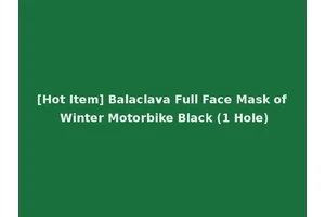 [Hot Item] Balaclava Full Face Mask of Winter Motorbike Black (1 Hole)