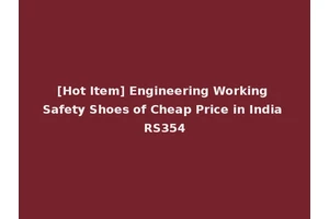 [Hot Item] Engineering Working Safety Shoes of Cheap Price in India RS354