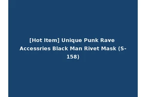 [Hot Item] Unique Punk Rave Accessries Black Man Rivet Mask (S-158)