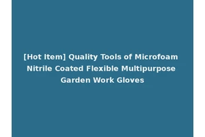 [Hot Item] Quality Tools of Microfoam Nitrile Coated Flexible Multipurpose Garden Work Gloves